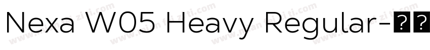 Nexa W05 Heavy Regular字体转换